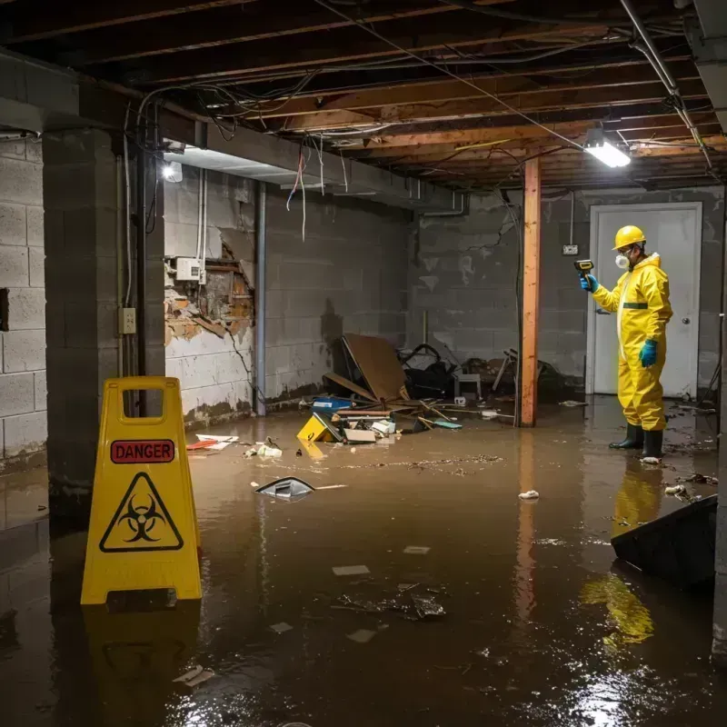 Flooded Basement Electrical Hazard in Cecilia, LA Property